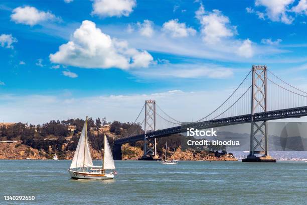 Oakland Bay Bridge In San Francisco Stock Photo - Download Image Now - San Francisco-Oakland Bay Bridge, Oakland - California, California