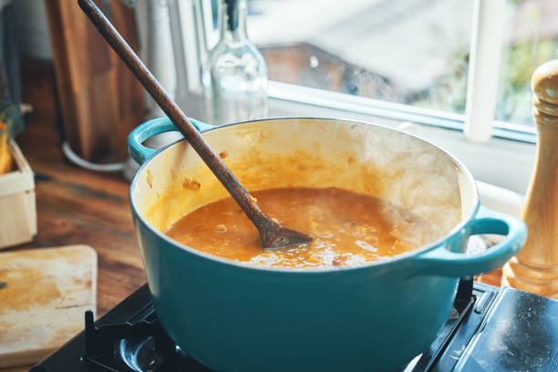 istock Preparing Pumpkin Soup with Bacon and Thyme 1340294190