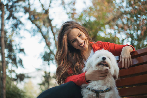 istock woman with dog 1340297072