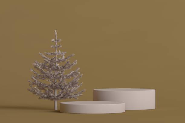 istock 3D Brown Stands, Product Stand, Blank Scene 1340299939
