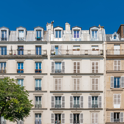 Paris, beautiful buildings, place de la Nation in the 11e district