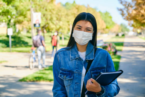 istock College Student on Campus Wearing a Face Mask 1340306616