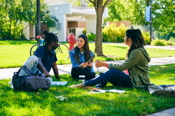 istock Diverse Group of College Students on Campus 1340306696