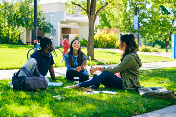 istock Diverse Group of College Students on Campus 1340306704
