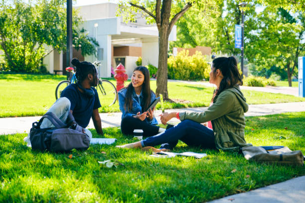 istock Diverse Group of College Students on Campus 1340306710