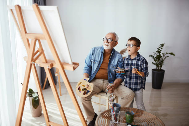 Whoa, that's really a beautiful painting, grandpa!