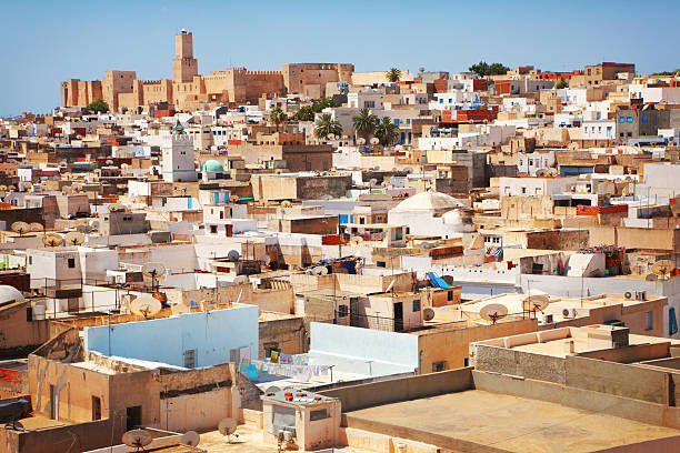 Medina in Sousse Panorama of the old town in Sousse, Tunisia sousse tunisia stock pictures, royalty-free photos & images