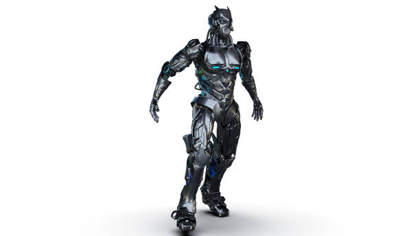 istock Mechanic Cyborg of background, 3d render 1340326791