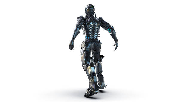 istock Mechanic Cyborg of background, 3d render 1340326794