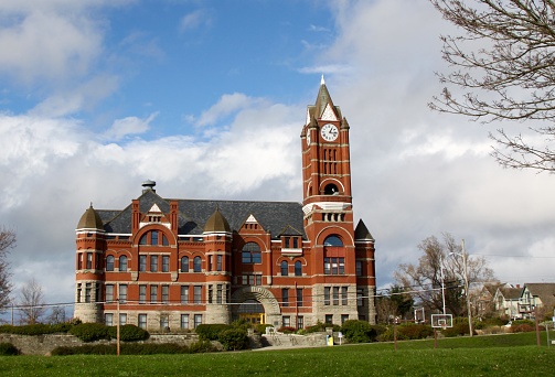 The architecture of the Jefferson County Courthouse in Port Townsend Washington