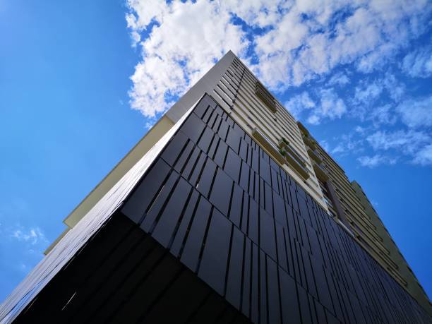 istock Modern building with blue sky in the background. 1340330711