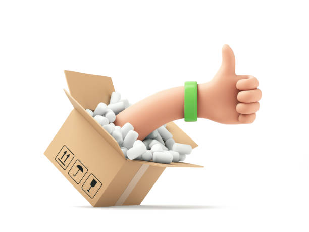 istock Cartoon character hand shows thumb up 1340340281