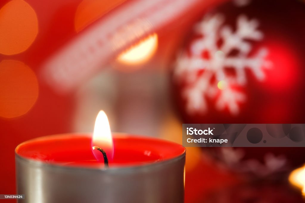 Decoración navideña - Foto de stock de Fondo rojo libre de derechos