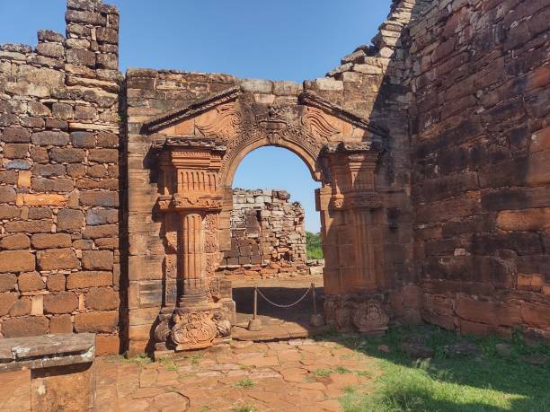 Jesuit ruins of San Ignacio Misiones Argentina Jesuit ruins of San Ignacio Misiones Argentina misiones province stock pictures, royalty-free photos & images