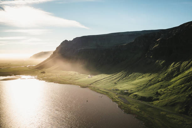 istock Sudurland Iceland South Coast Mountain Range in Sunset Light 1340354758