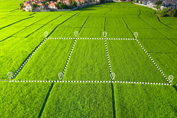 istock Land plot in aerial view at Chiang Mai of Thailand. 1340375922