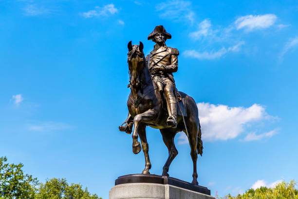 George Washington Statue in Boston George Washington Statue in Boston, Massachusetts, USA bronze statue stock pictures, royalty-free photos & images