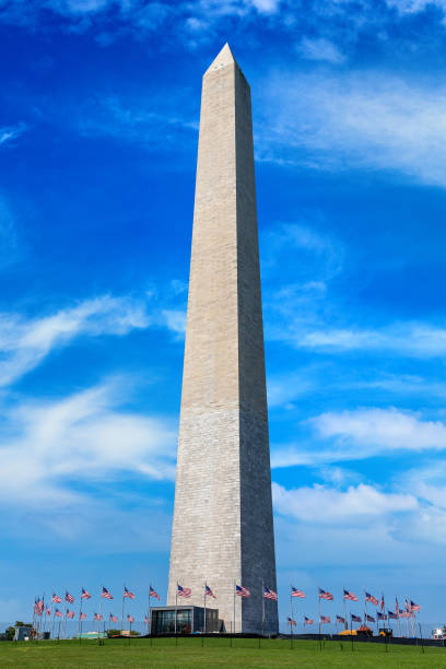 ワシントンdcのワシントン記念碑 - cityscape color image vertical nobody ストックフォトと画像