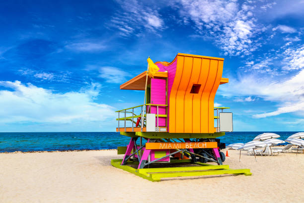 istock Lifeguard tower in Miami Beach 1340383198