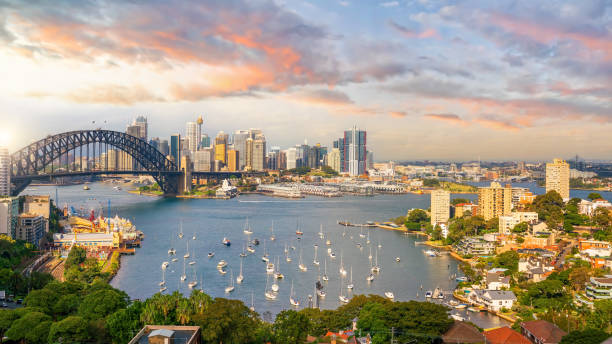 istock Downtown Sydney skyline cityscape in Australia 1340383445