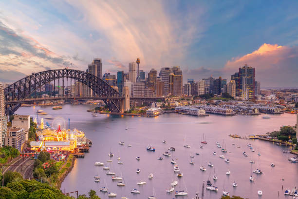 istock Downtown Sydney skyline cityscape in Australia 1340383457