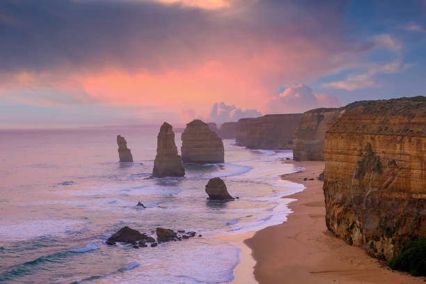 istock Twelve Apostles  cliffs along the Great Ocean Road, in Australia 1340383465