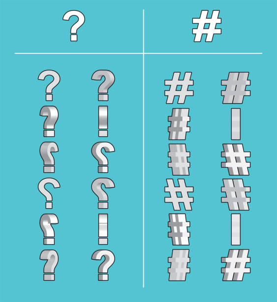 3d アニメーション番号回転ハッシュタグ疑問符 - hash mark点のイラスト素材／クリップアート素材／マンガ素材／アイコン素材