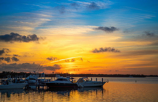 Marina in Isla Morada Key Florida, USA