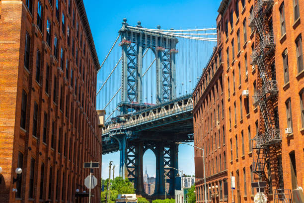 뉴욕 맨해튼 브리지, 뉴욕, 미국 - manhattan bridge 뉴스 사진 이미지