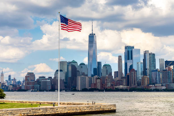 istock Manhattan cityscape in New York 1340398078