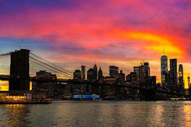 istock Brooklyn Bridge and Manhattan at sunset 1340398916