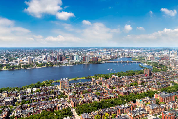 istock Panoramic aerial view of Boston, USA 1340399062