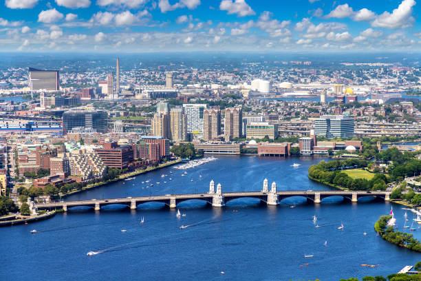 istock Panoramic aerial view of Boston, USA 1340399068
