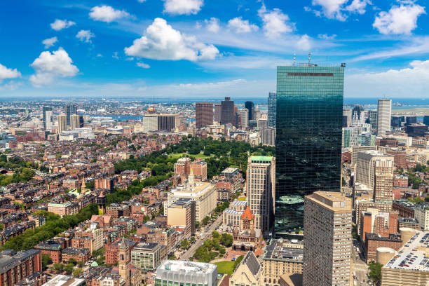 istock Panoramic aerial view of Boston, USA 1340399081