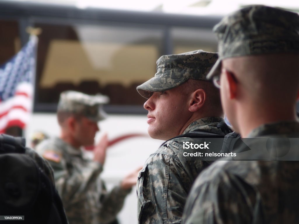 병정 왜고너의 파병 - 로열티 프리 National Guard 스톡 사진