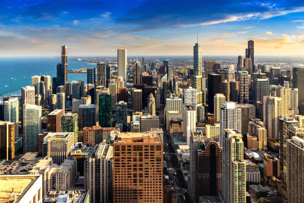 istock Aerial view of Chicago 1340399443