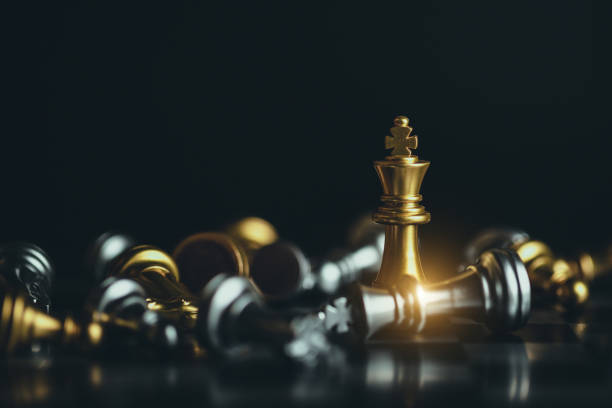 istock Chess game. Business, competition, strategy, leadership and success concept. 1340404413