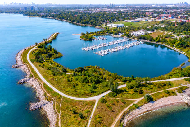 istock Aerial Colonel Samuel Smith Park and Toronto Cityview, Etobicoke, Canada 1340408412