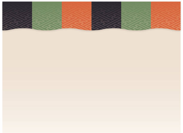 日本歌舞伎劇場のカーテンカラーの背景 - 歌舞伎点のイラスト素材／クリップアート素材／マンガ素材／アイコン素材