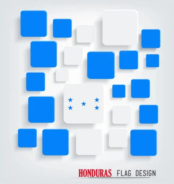 Vector illustration of Honduras Flag Design