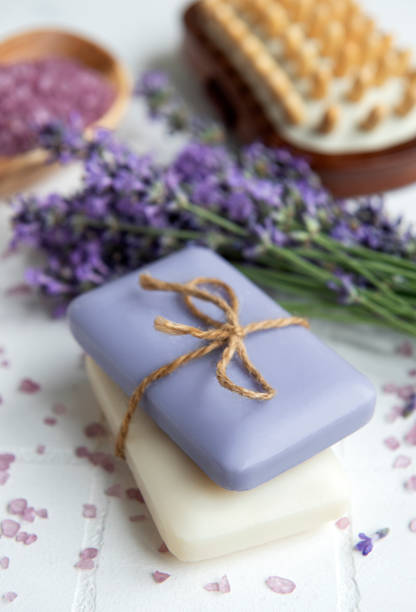 istock Natural herb cosmetic with lavender flowers 1340411878