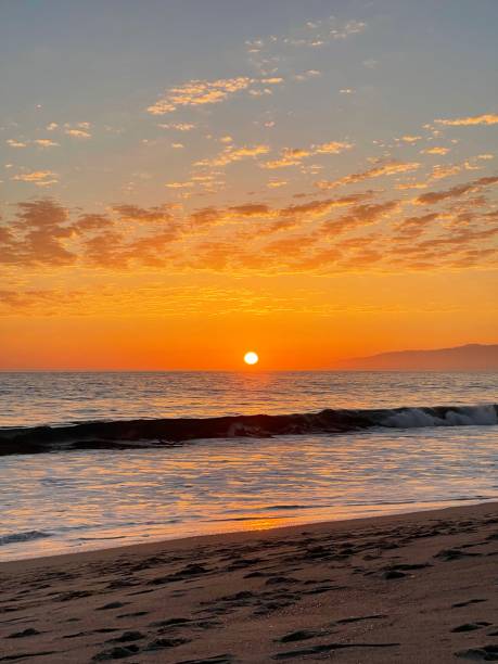Beautiful sunset at ocean beach