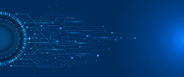 Internet of things tech innovative concept background Digital cyber pattern tech innovation concept template background cyber security abstract stock illustrations