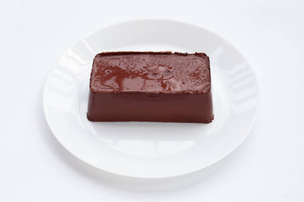 istock Pork blood pudding in white plate on white background. 1340424806