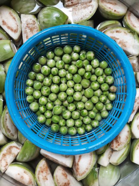 istock Closed up Eggplants vegetable for food preparation. 1340426274