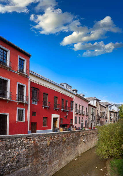 Albaicin Darro carrera street of Granada in Andalusia Spain