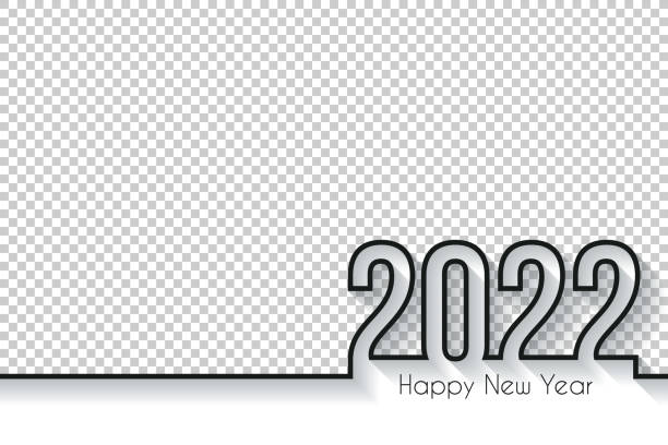 Happy New Year 2022 Design Blank Background Stock Illustration - Download  Image Now - 2022, New Year's Eve, Backgrounds - iStock