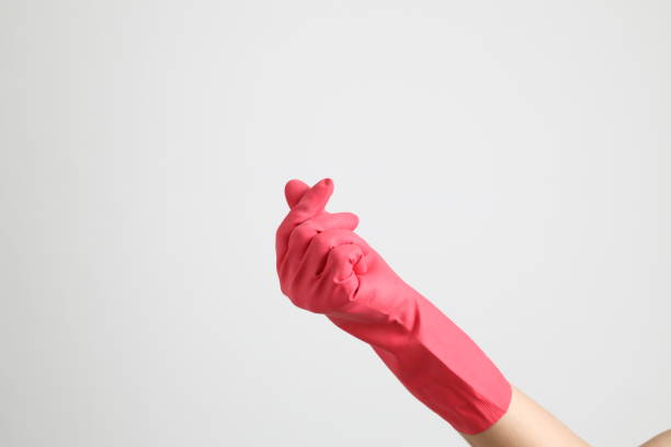 istock Pink Maid Gloves 1340440508