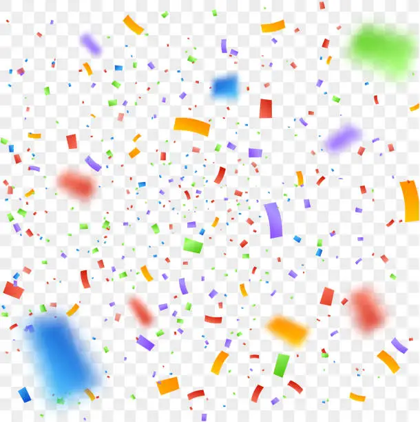 Vector illustration of Confetti vector illustration. Festive background