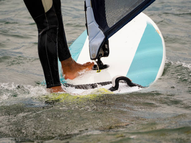 istock Windsurfing detail on Lake Como 1340457088